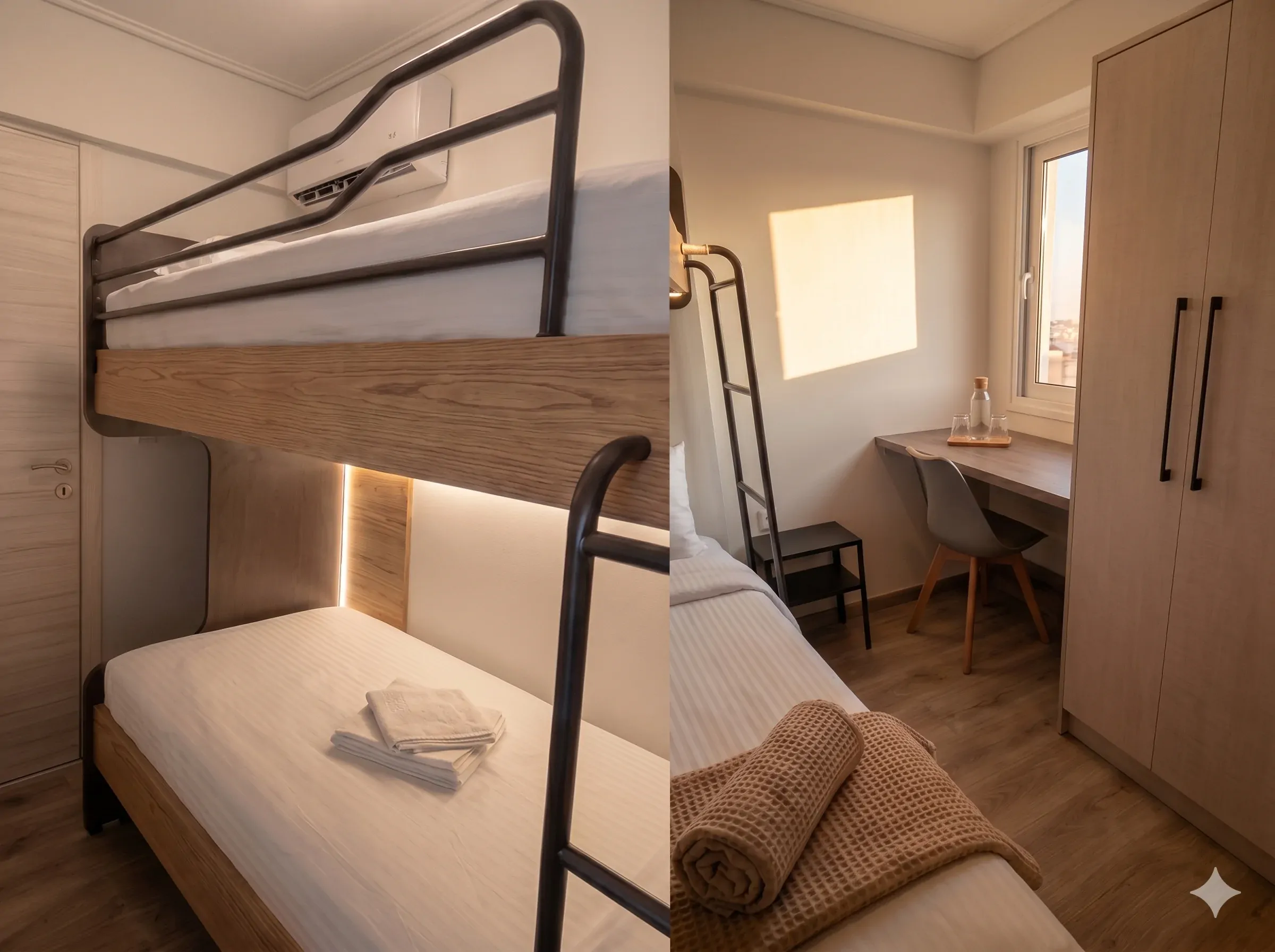 Second bedroom with bunk beds