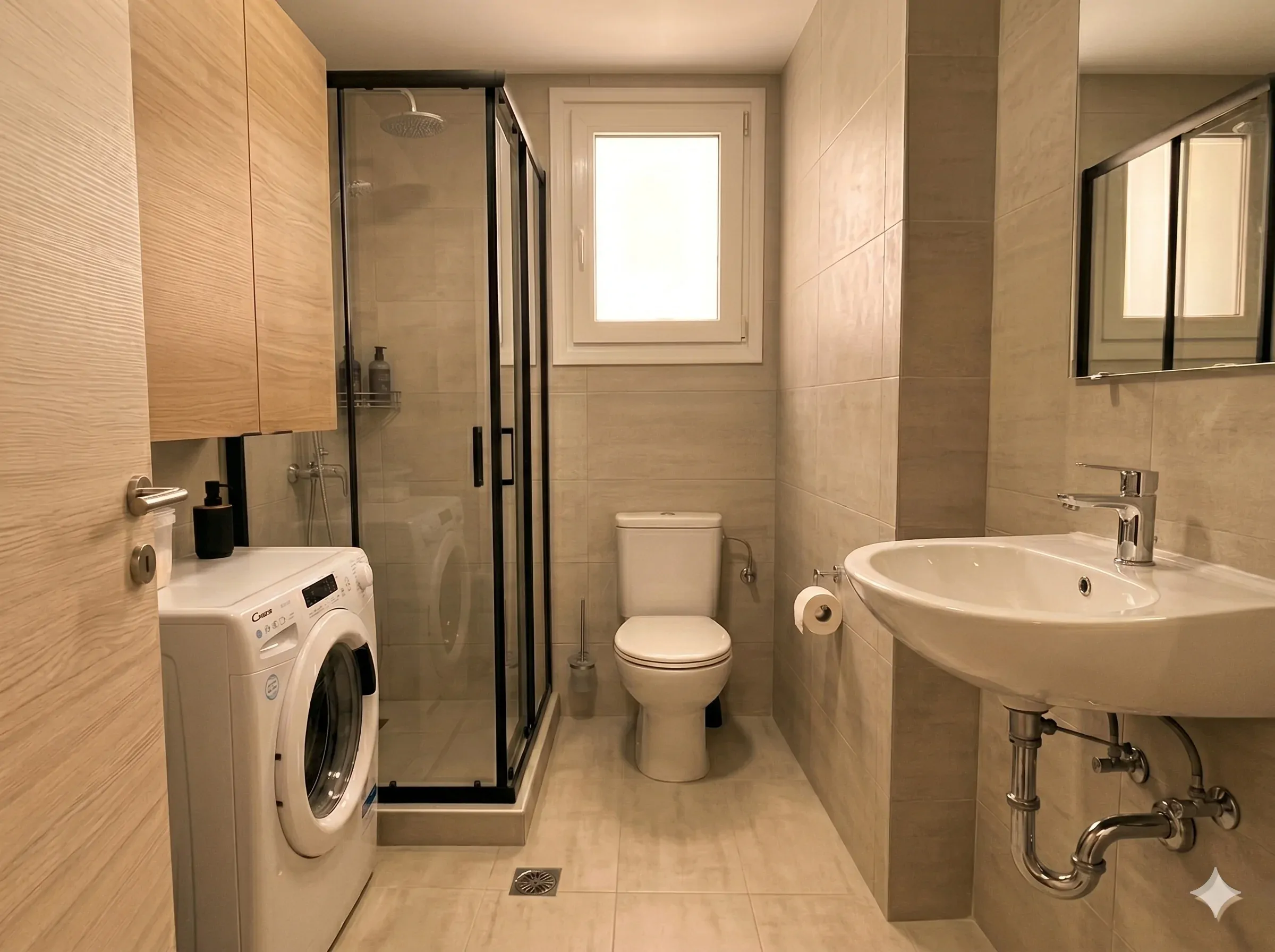 Bathroom with rain shower